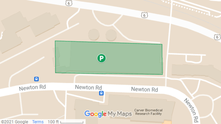 map image showing location of Newton Road Ramp
