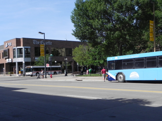 City Busses downtown Iowa City
