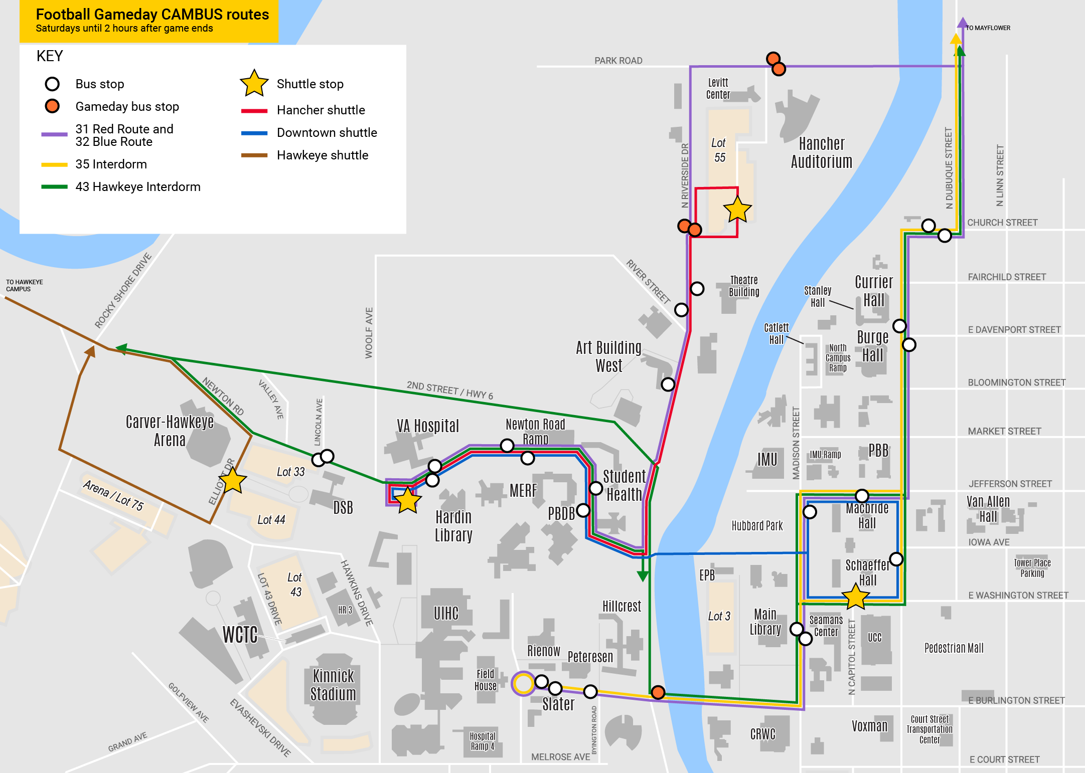 Map of Football gameday service