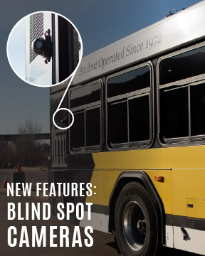 An image of new blind spot cameras for the CAMBUS safety pilot