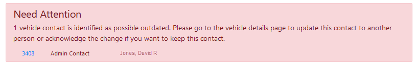 Example image of AVP Need Attention outdated contact banner.