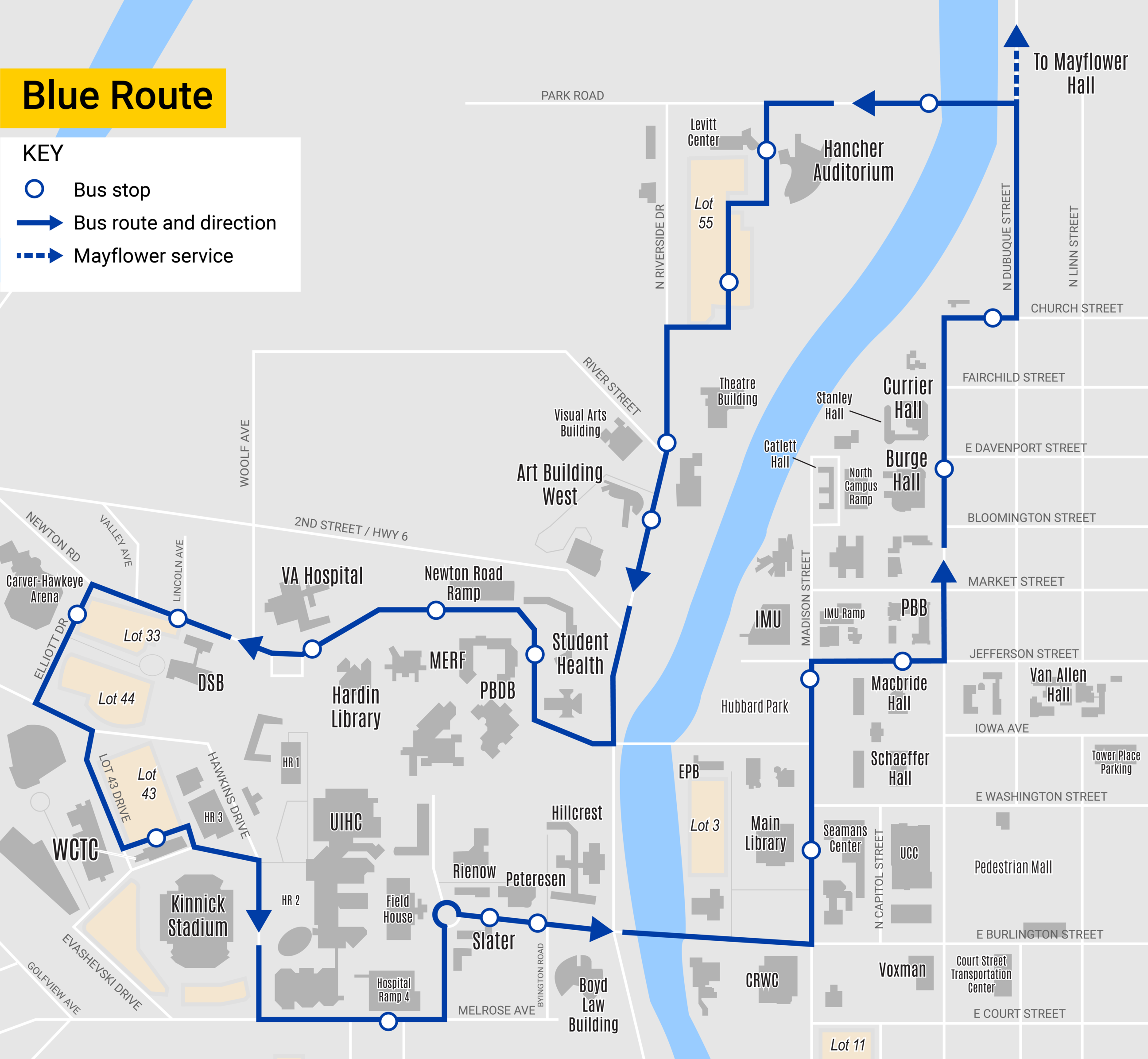 32 Blue Route Parking and Transportation The University of Iowa