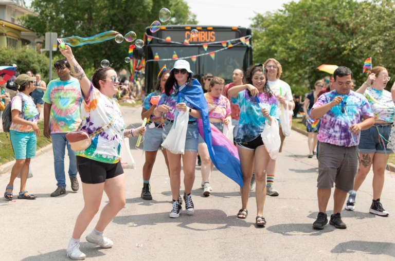 cambus students in pride parade 2023