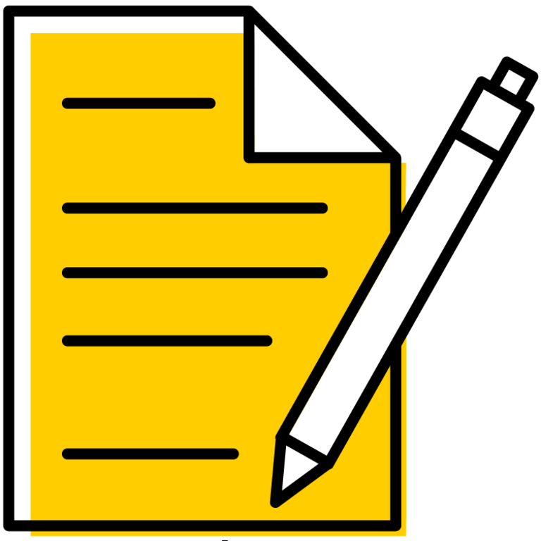 icon of pen with paper