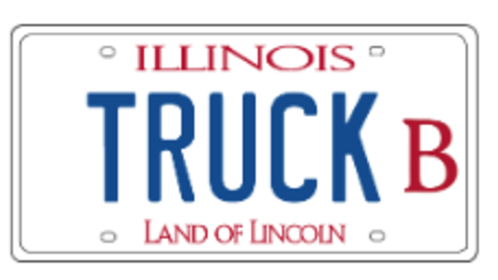 image of illinois truck b license plate