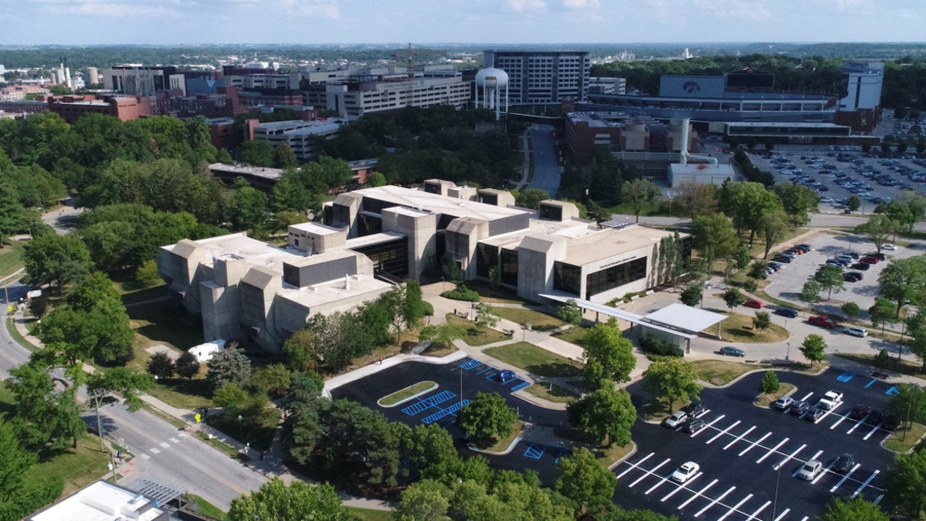 drone image of UI College of Dentistry and surrounding area