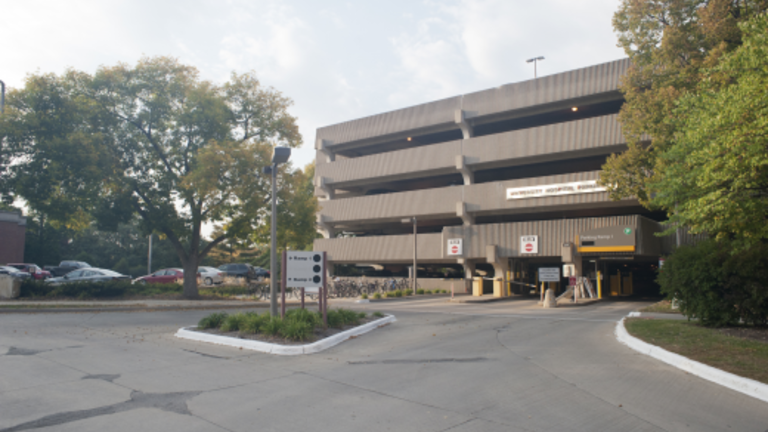 image showing Hospital Parking Ramp #1 entrance and exit