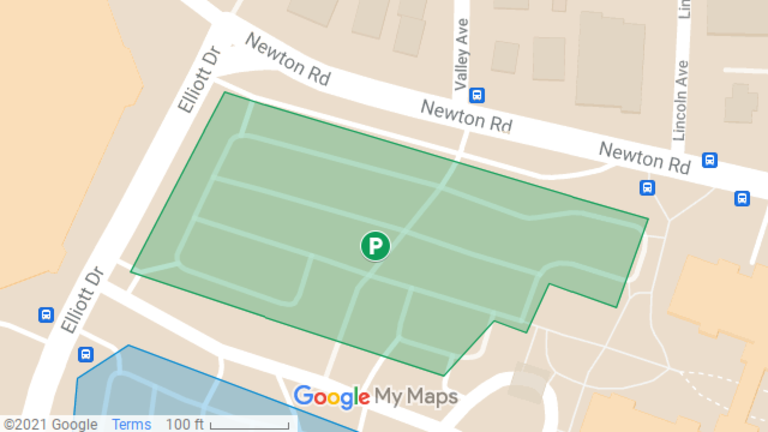 map image showing location of Dental Patients and Visitors parking lot
