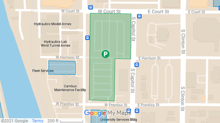 map image showing location of Recreation Center Lot